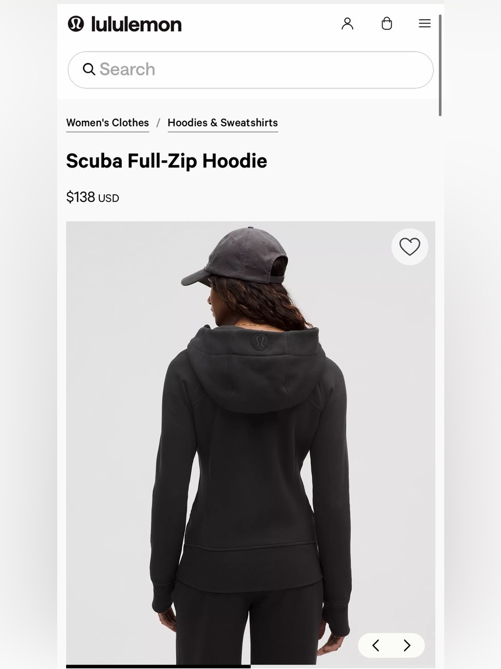 lululemon athletica Scuba Full-Zip Hoodie - Black